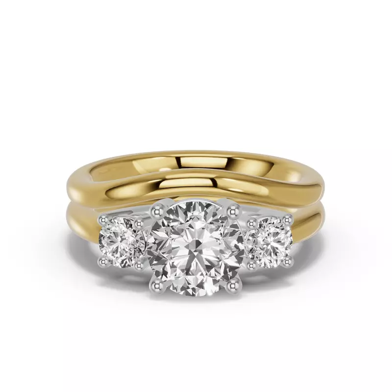 14K Yellow Gold Classic Curved Wedding Band