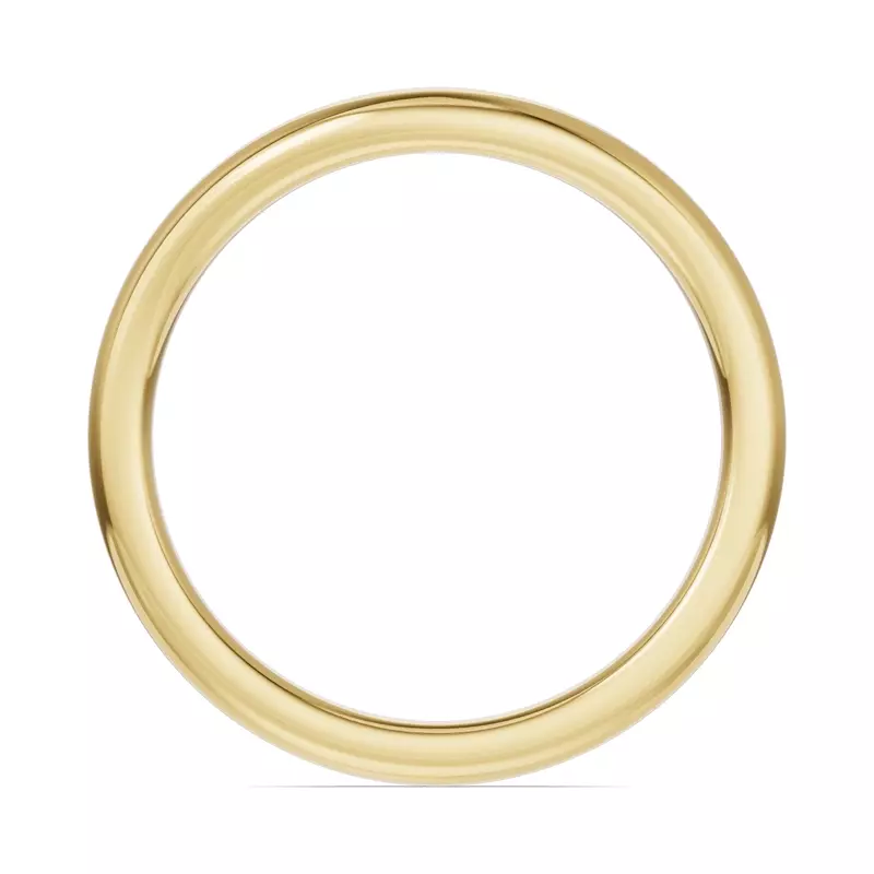 14K Yellow Gold Classic Curved Wedding Band