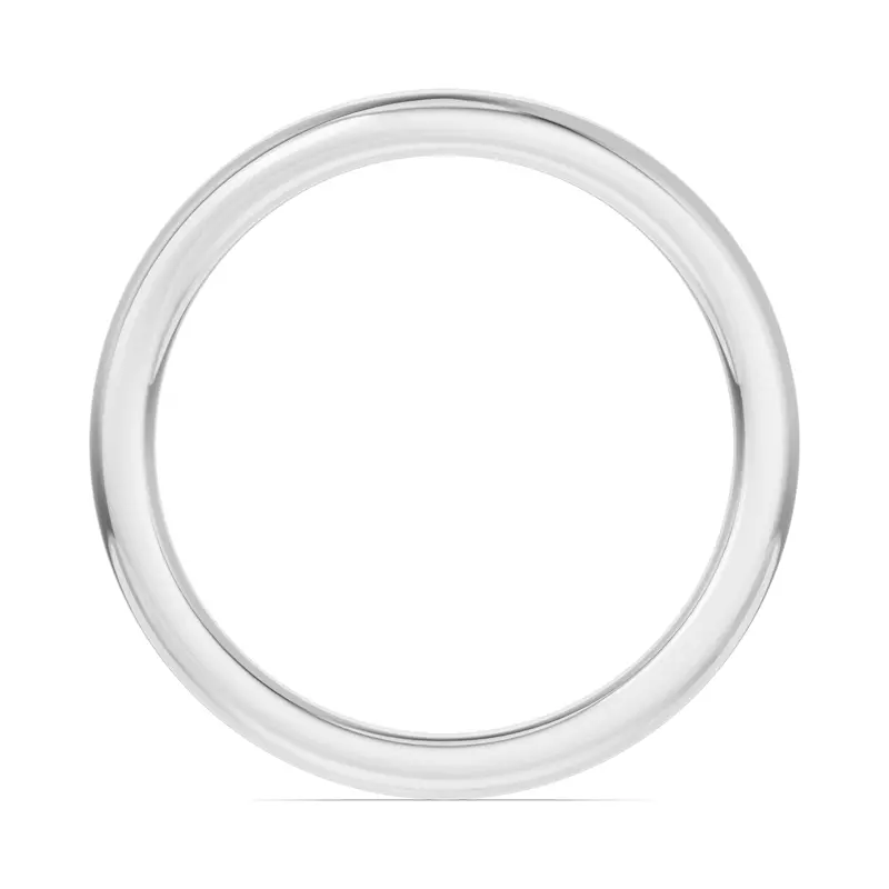 18K White Gold Classic Curved Wedding Band
