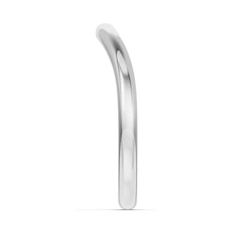 18K White Gold Classic Curved Wedding Band