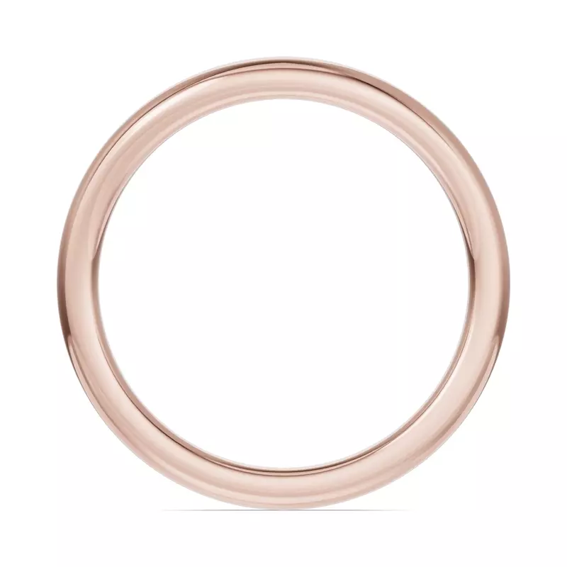 14K Rose Gold Classic Contour Wedding Band
