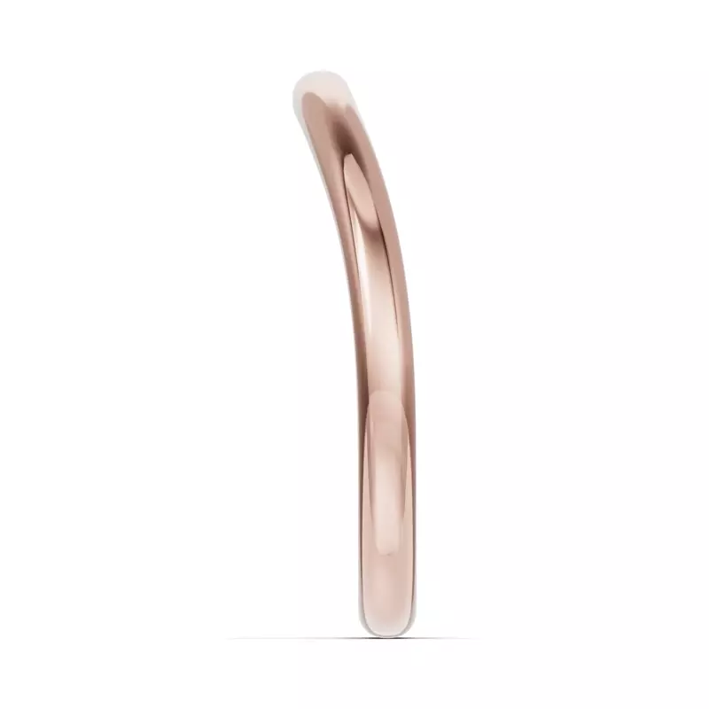 14K Rose Gold Classic Contour Wedding Band