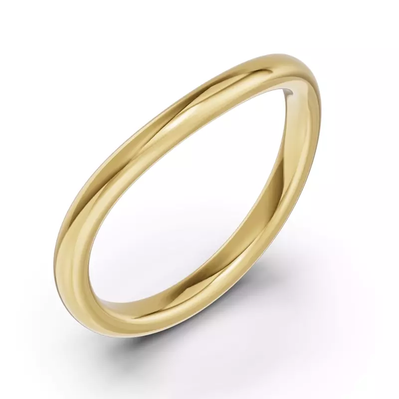 14K Yellow Gold Classic Contour Wedding Band