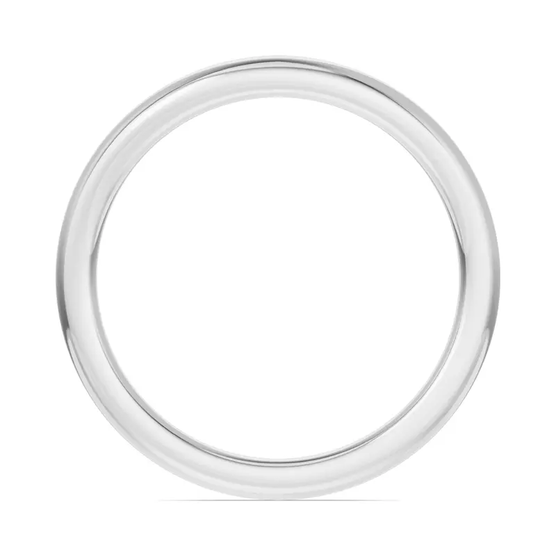 18K White Gold Classic Contour Wedding Band