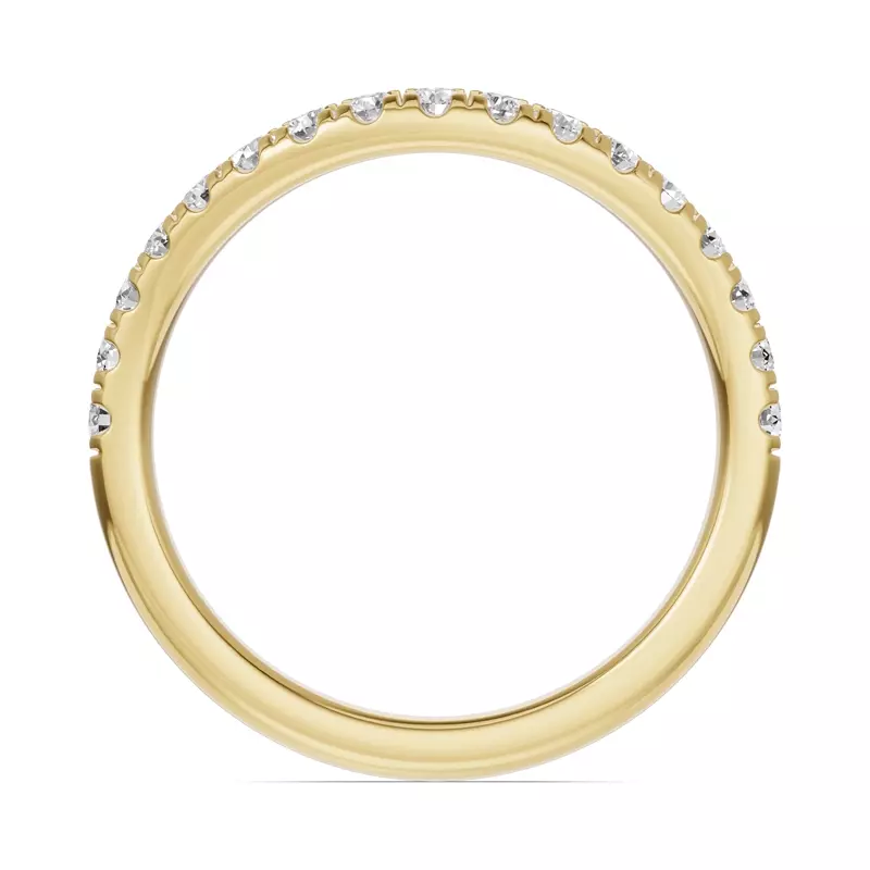 14K Yellow Gold Classic Contoured Pavé Band (0.44 ct. tw.)