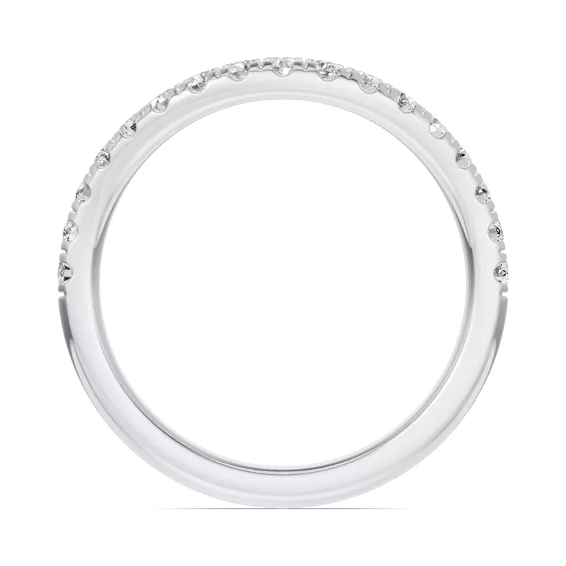 18K White Gold Classic Contoured Pavé Band (0.44 ct. tw.)