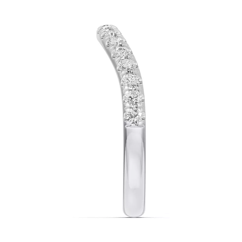 18K White Gold Classic Contoured Pavé Band (0.44 ct. tw.)