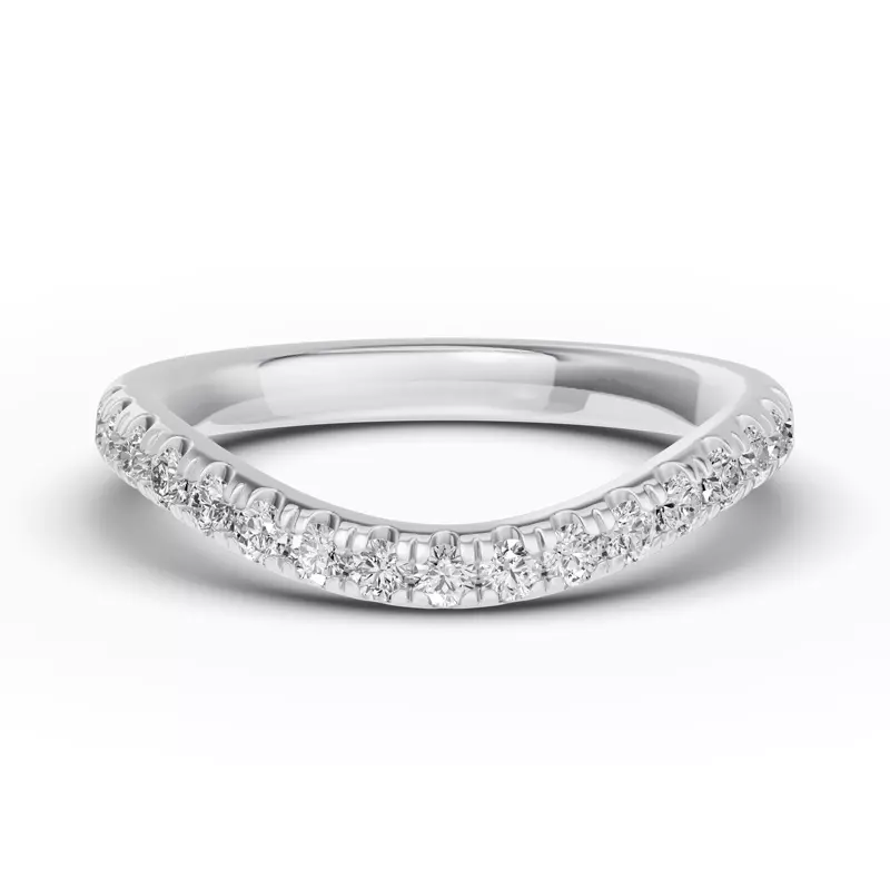 Classic Contoured Pavé Lab Band (0.44 ct. tw.)
