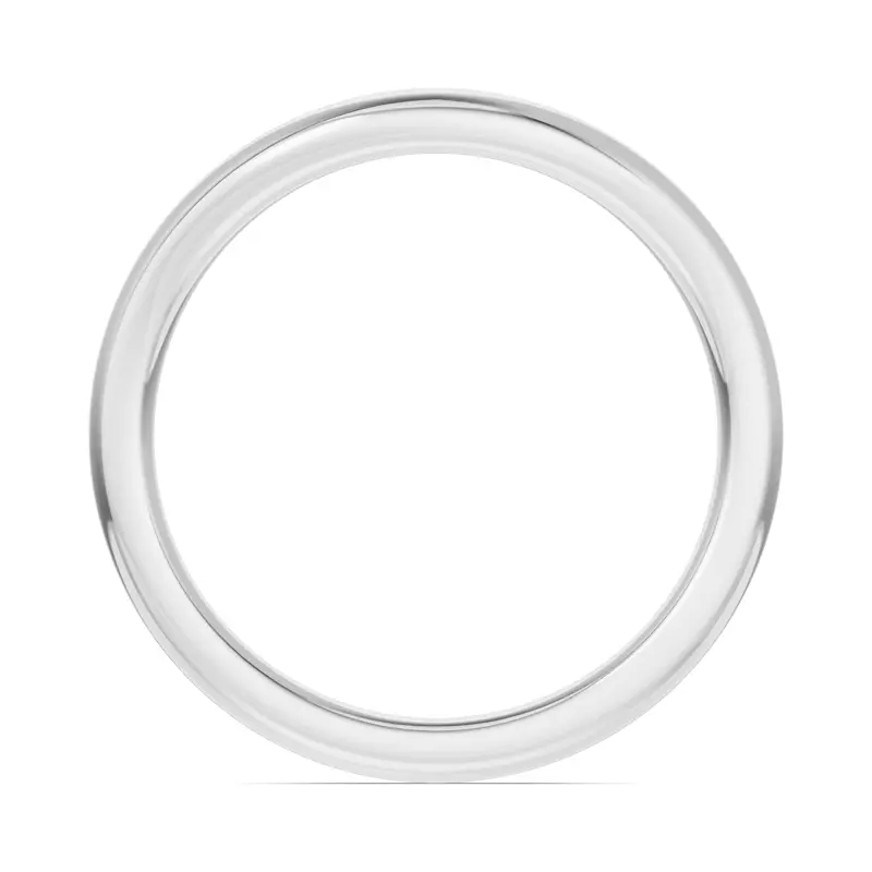 18K White Gold Classic Contour Fit Band