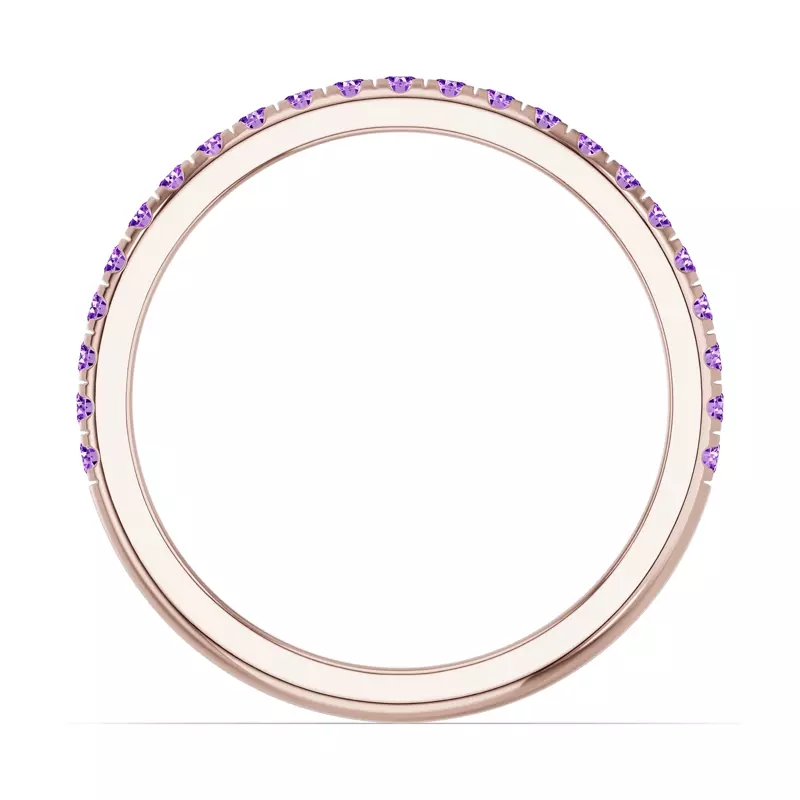 14K Rose Gold Chroma Amethyst Band