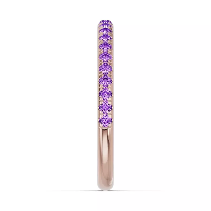 14K Rose Gold Chroma Amethyst Band