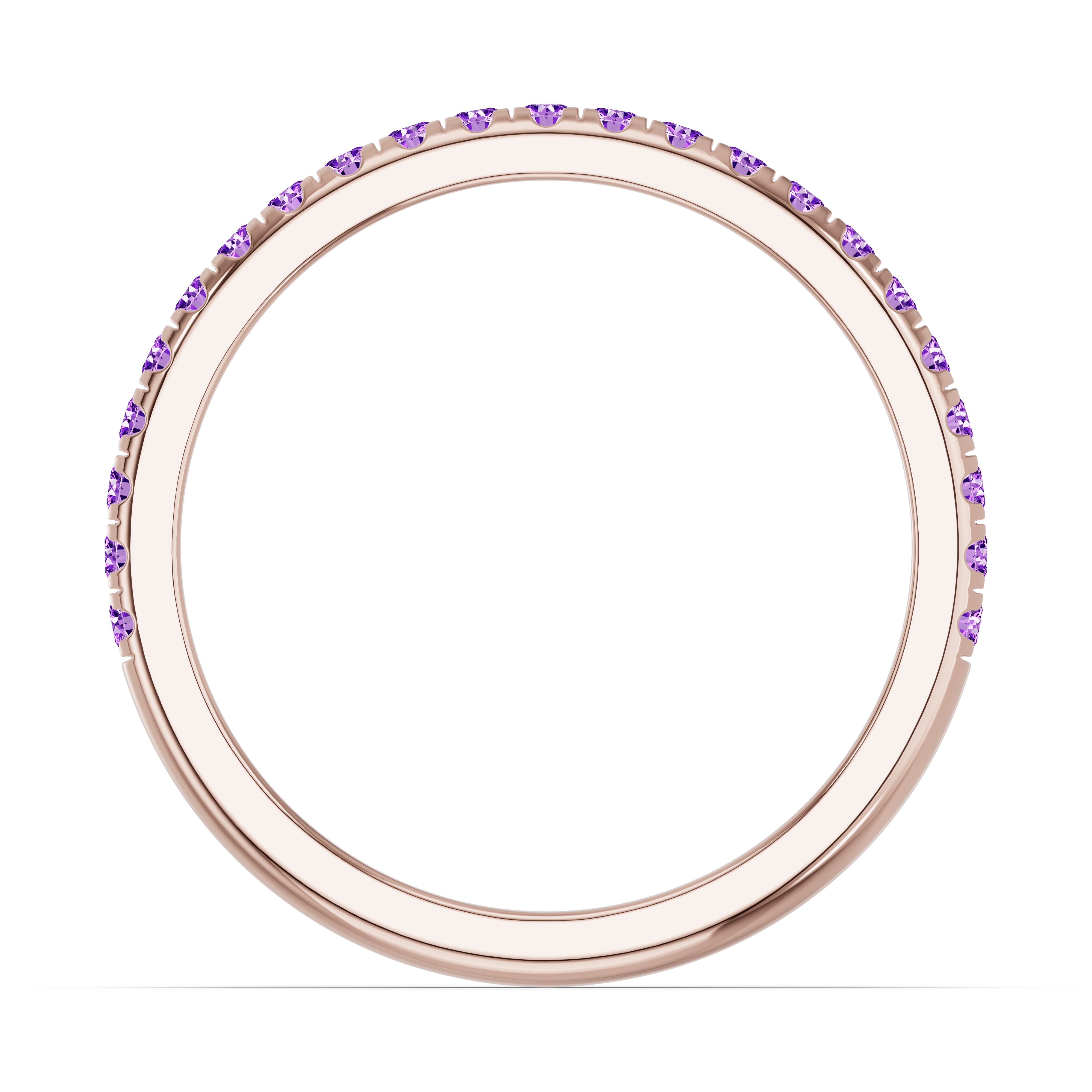 18K Rose Gold Chroma Amethyst Band