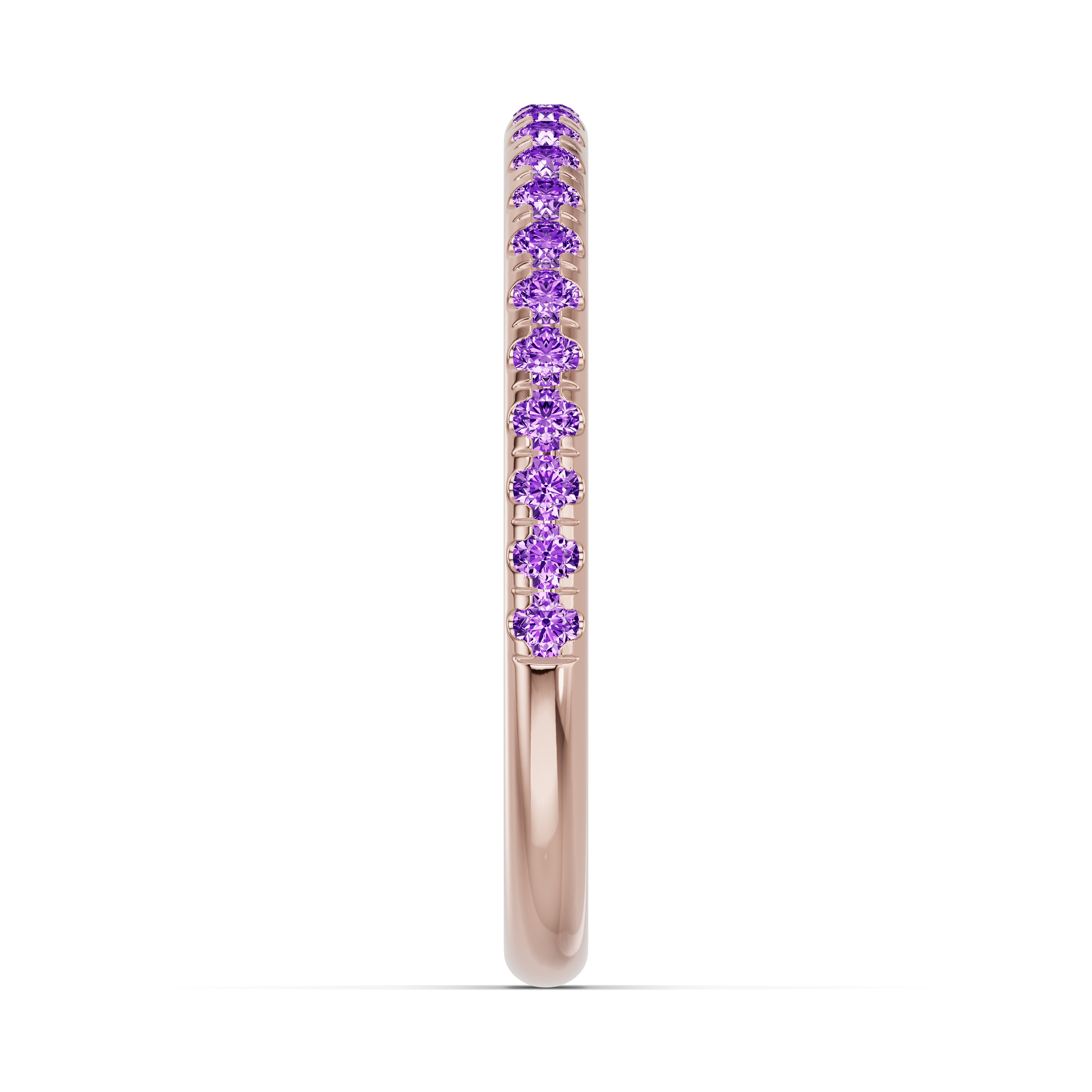 18K Rose Gold Chroma Amethyst Band