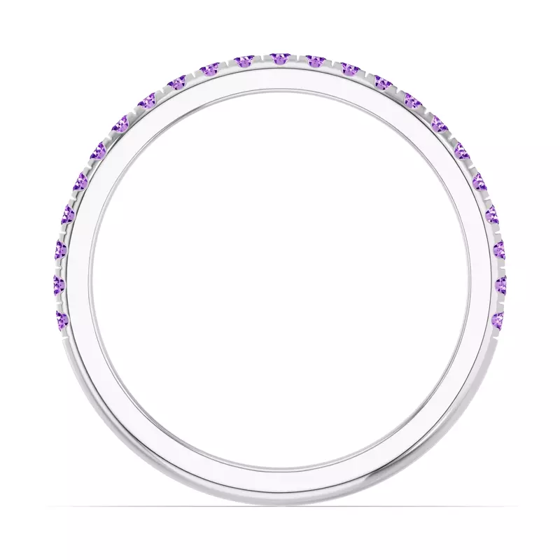 Platinum Chroma Amethyst Band