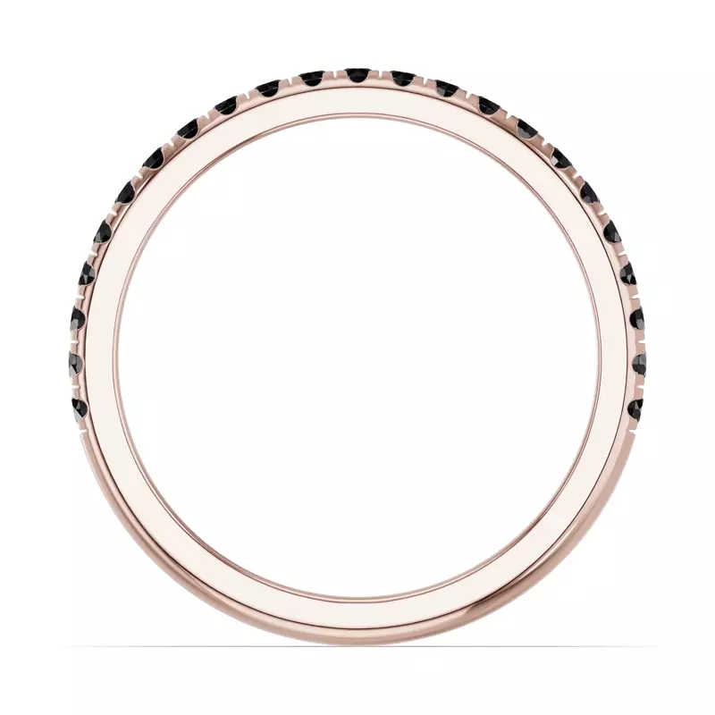 14K Rose Gold Chroma Black Diamond Band