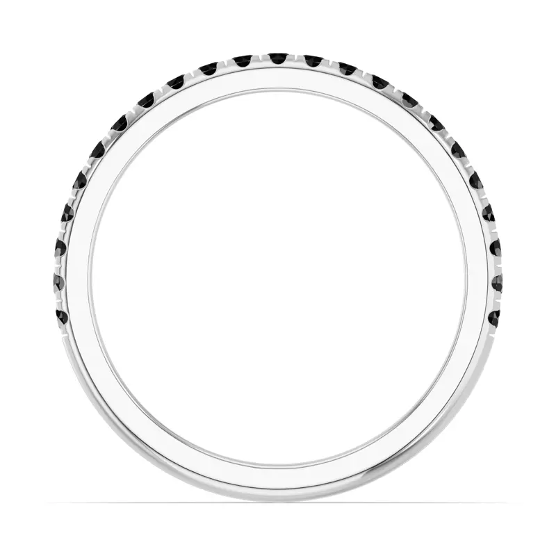 14K White Gold Chroma Black Diamond Band