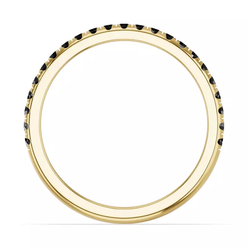 14K Yellow Gold Chroma Black Diamond Band