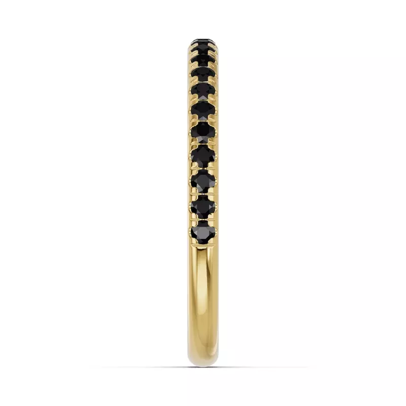 14K Yellow Gold Chroma Black Diamond Band