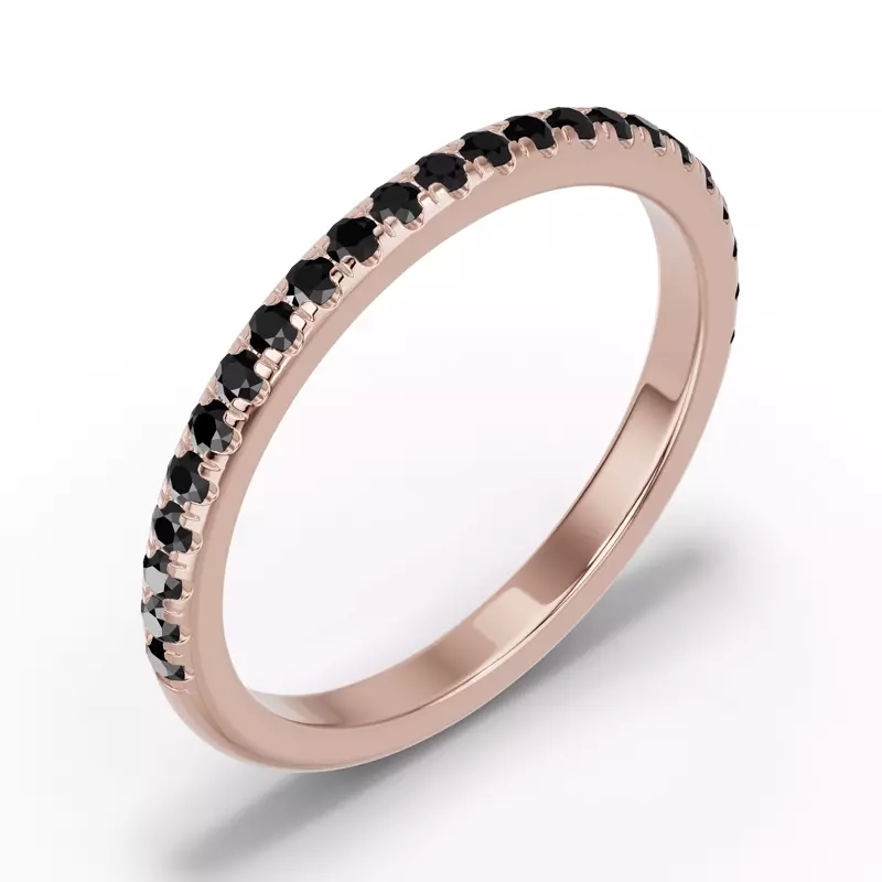 18K Rose Gold Chroma Black Diamond Band