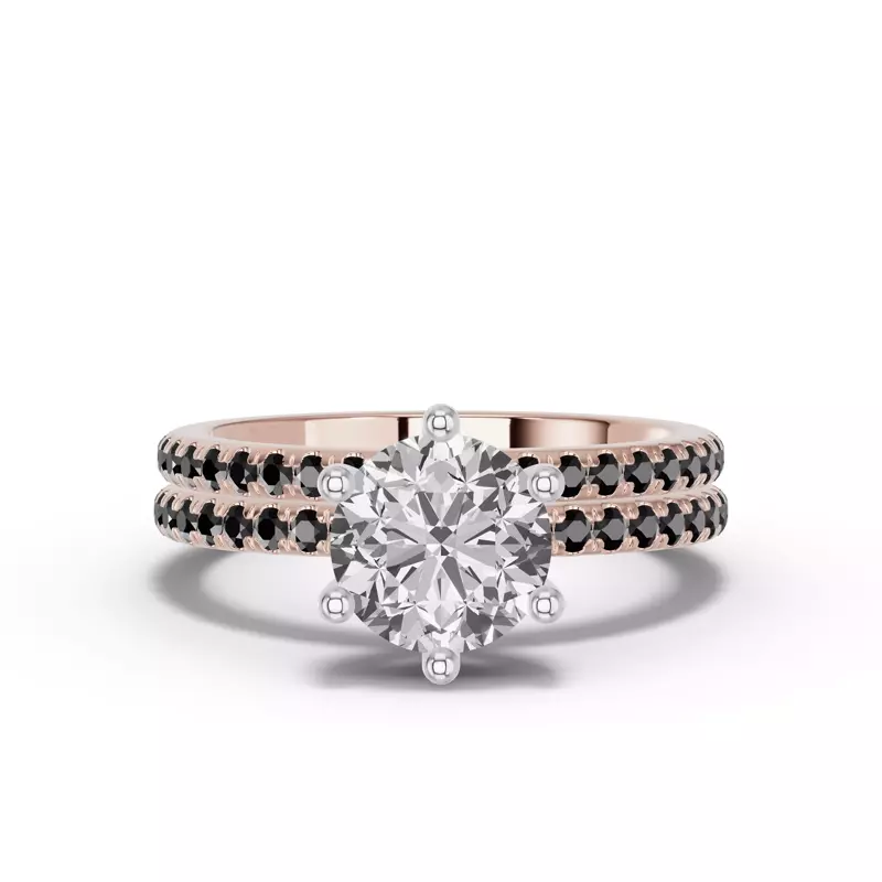 18K Rose Gold Chroma Black Diamond Band
