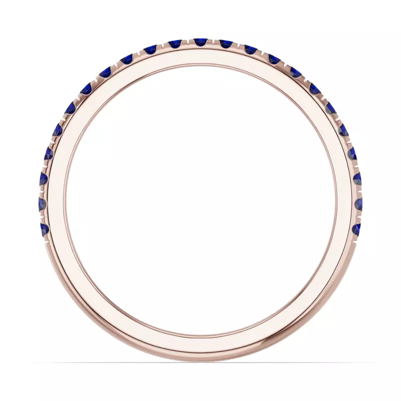 18K Rose Gold Chroma Blue Sapphire Band