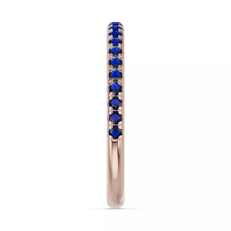 18K Rose Gold Chroma Blue Sapphire Band