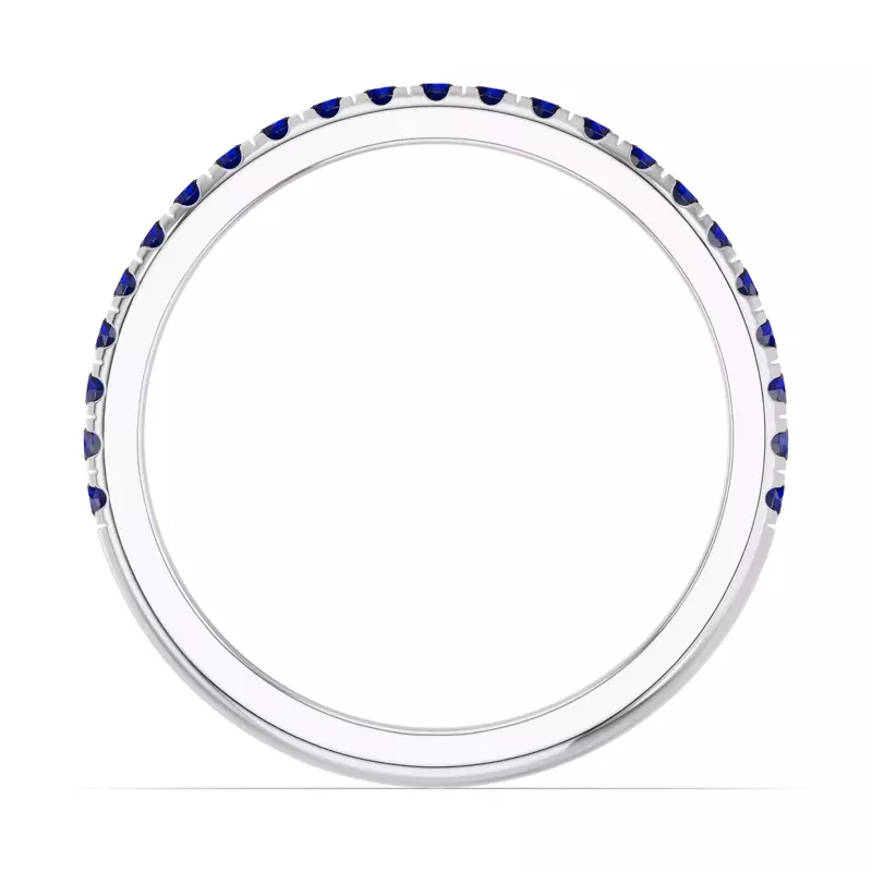 Platinum Chroma Blue Sapphire Band