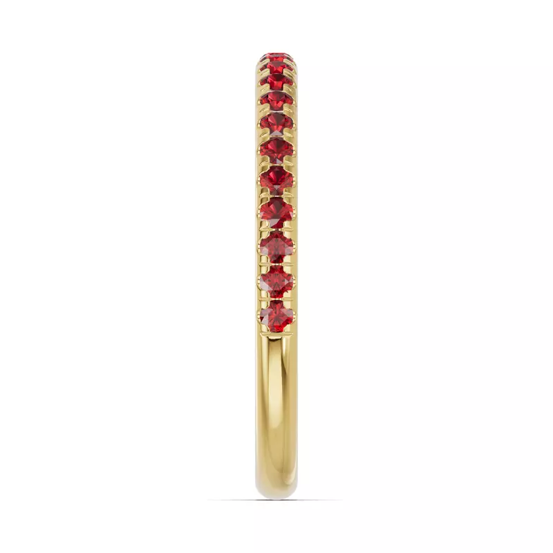 14K Yellow Gold Chroma Garnet Band