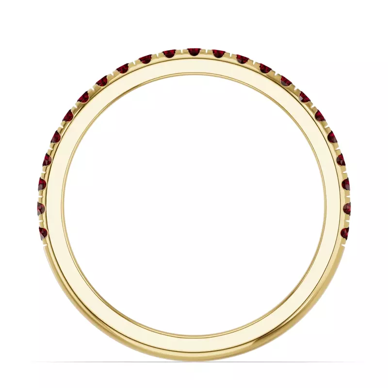 18K Yellow Gold Chroma Garnet Band