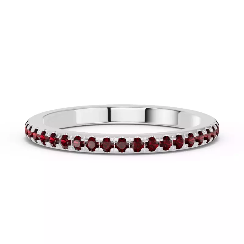 Platinum Chroma Garnet Band