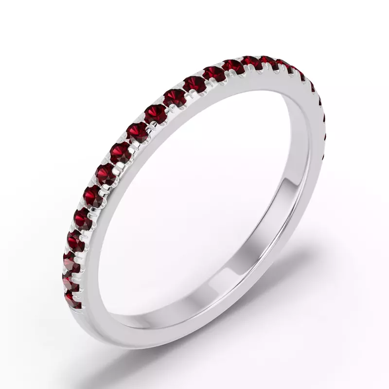 Platinum Chroma Garnet Band