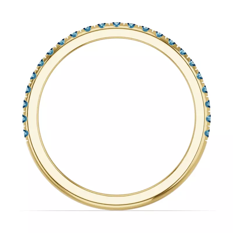 14K Yellow Gold Chroma London Blue Topaz Band