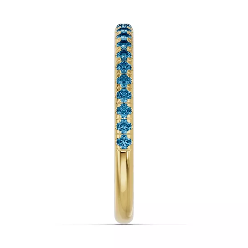 14K Yellow Gold Chroma London Blue Topaz Band
