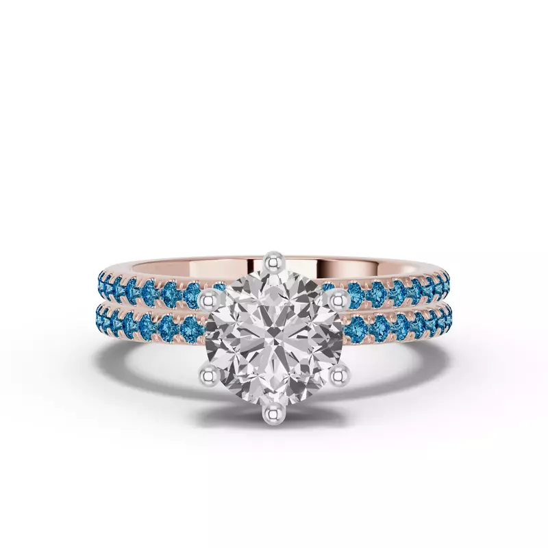 18K Rose Gold Chroma London Blue Topaz Band