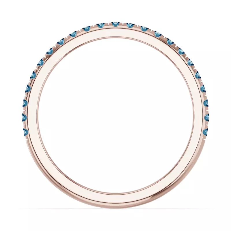 18K Rose Gold Chroma London Blue Topaz Band