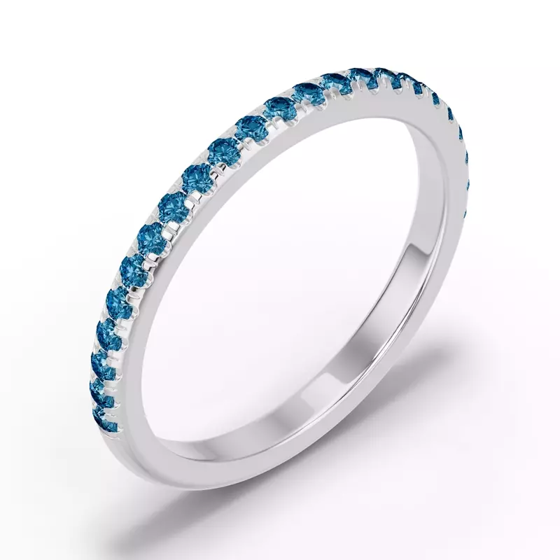Platinum Chroma London Blue Topaz Band