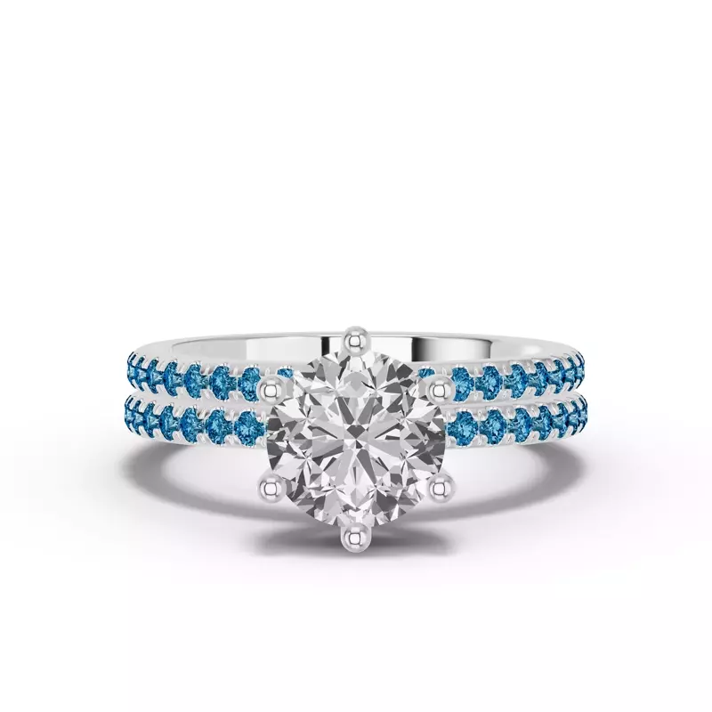 Platinum Chroma London Blue Topaz Band
