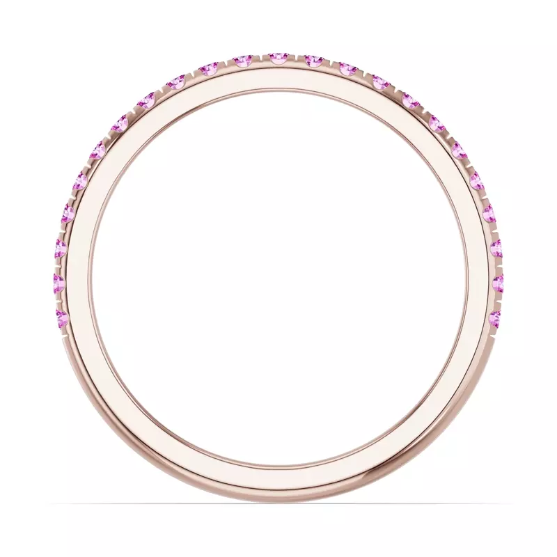 18K Rose Gold Chroma Pink Sapphire Band