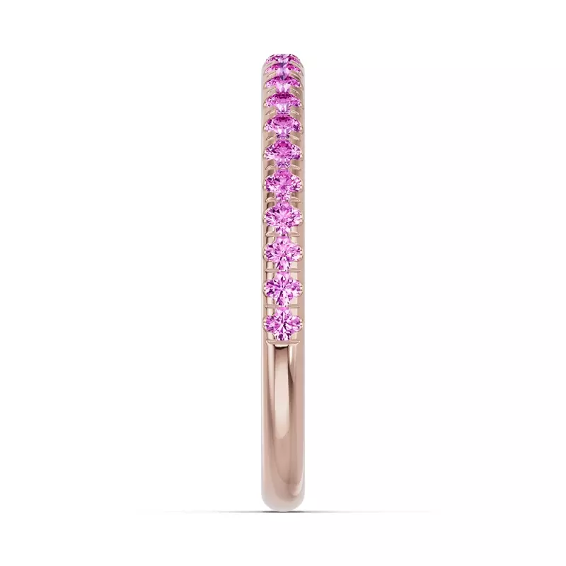 18K Rose Gold Chroma Pink Sapphire Band