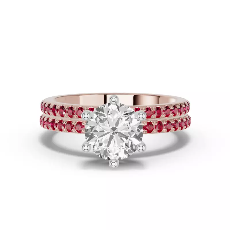 14K Rose Gold Chroma Ruby Band