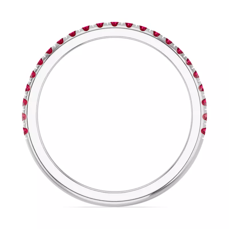 14K White Gold Chroma Ruby Band