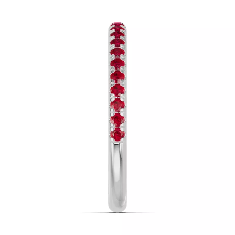 14K White Gold Chroma Ruby Band