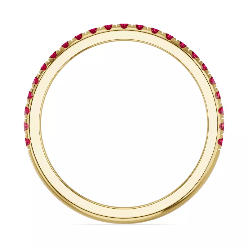14K Yellow Gold Chroma Ruby Band