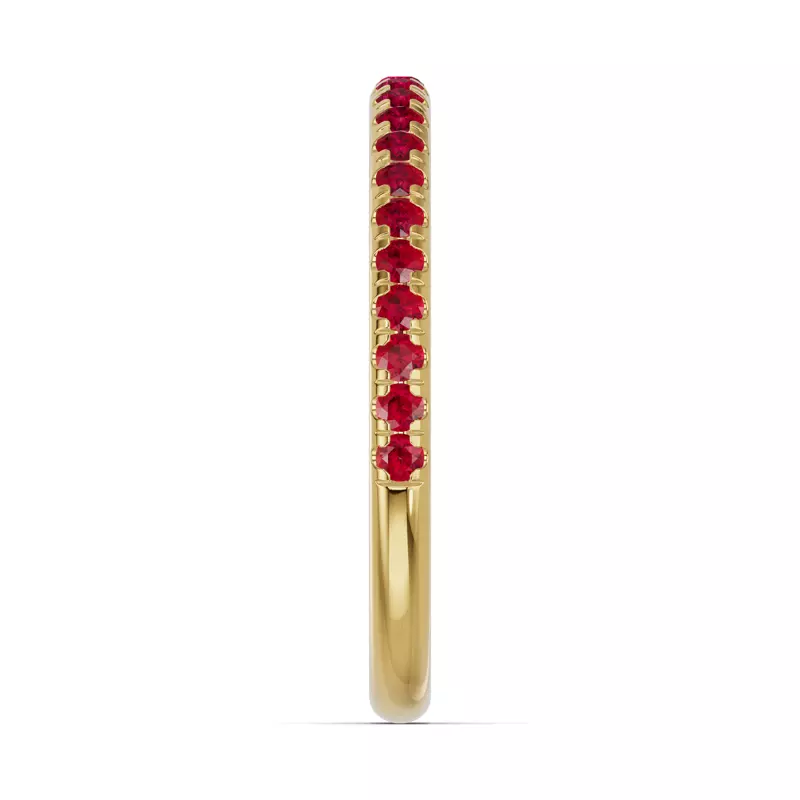 14K Yellow Gold Chroma Ruby Band