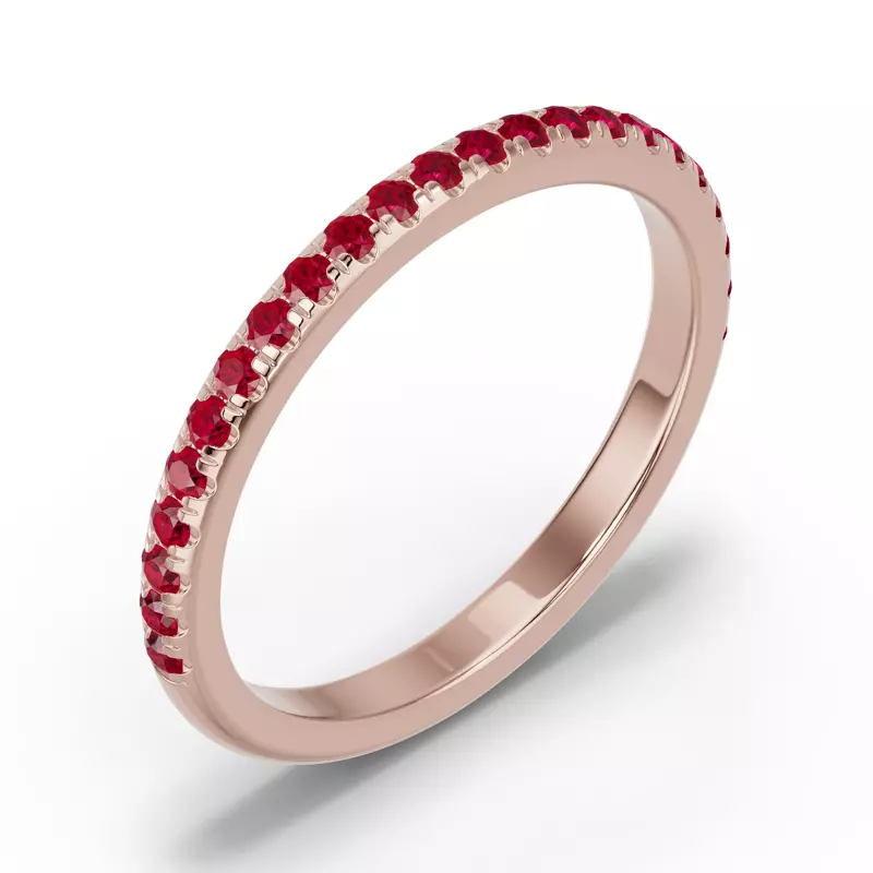 18K Rose Gold Chroma Ruby Band