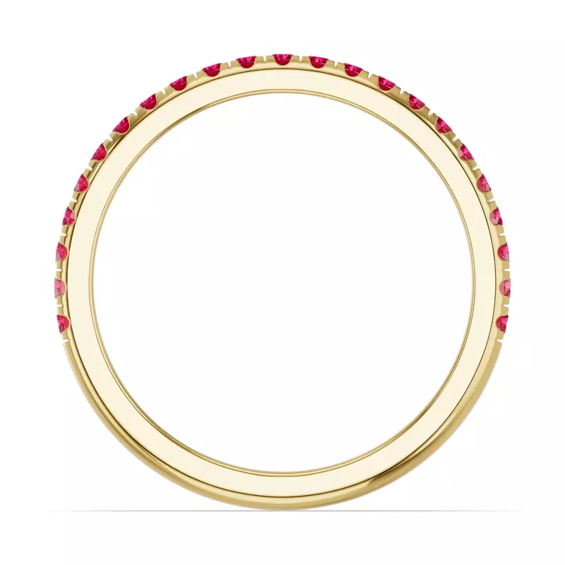 18K Yellow Gold Chroma Ruby Band