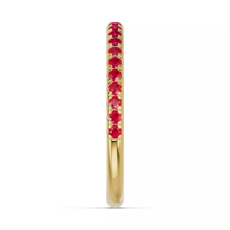 18K Yellow Gold Chroma Ruby Band