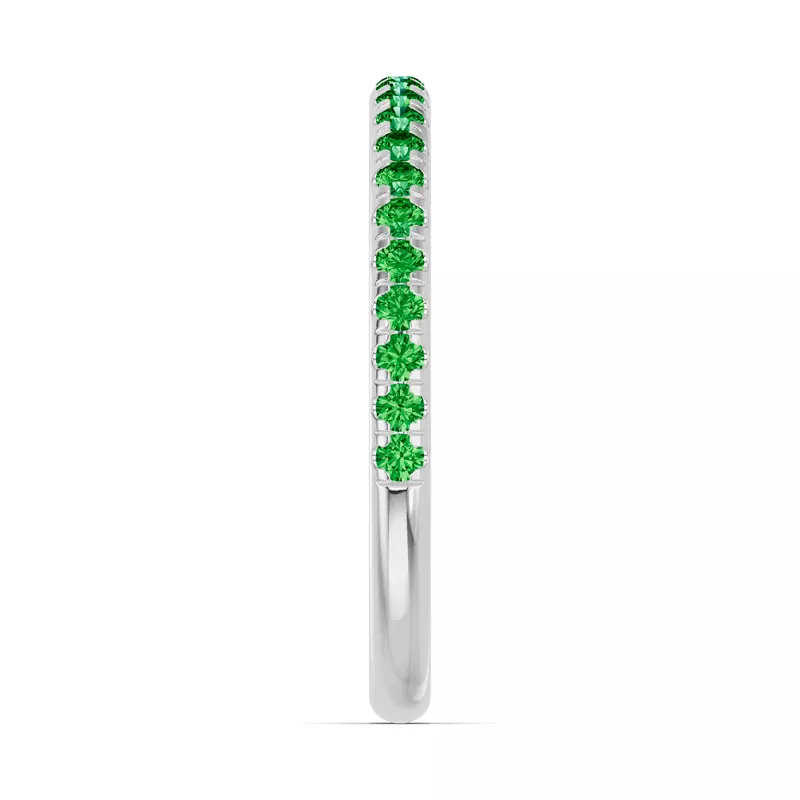 14K White Gold Chroma Tsavorite Band