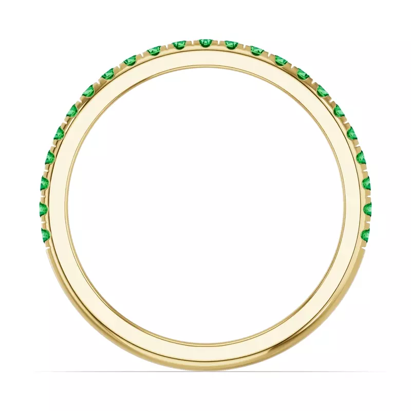 14K Yellow Gold Chroma Tsavorite Band