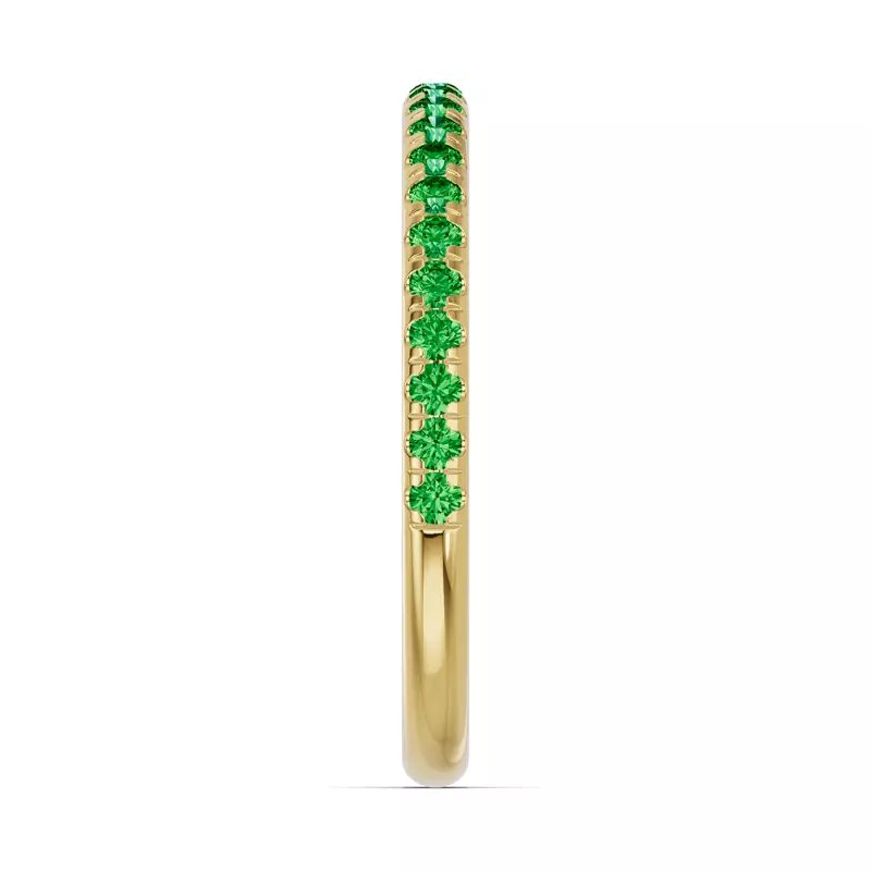 14K Yellow Gold Chroma Tsavorite Band